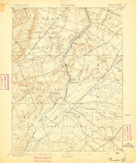 Princeton New Jersey Historical topographic map, 1:62500 scale, 15 X 15 Minute, Year 1894