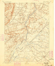 Princeton New Jersey Historical topographic map, 1:62500 scale, 15 X 15 Minute, Year 1894