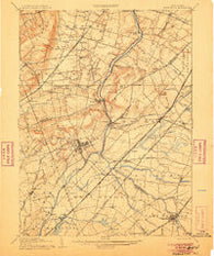 Princeton New Jersey Historical topographic map, 1:62500 scale, 15 X 15 Minute, Year 1906