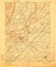 Princeton New Jersey Historical topographic map, 1:62500 scale, 15 X 15 Minute, Year 1906
