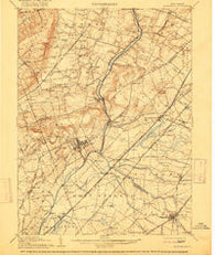 Princeton New Jersey Historical topographic map, 1:62500 scale, 15 X 15 Minute, Year 1906
