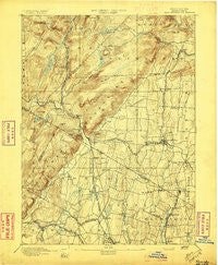 Ramapo New York Historical topographic map, 1:62500 scale, 15 X 15 Minute, Year 1893