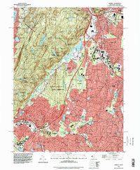 Ramsey New Jersey Historical topographic map, 1:24000 scale, 7.5 X 7.5 Minute, Year 1995