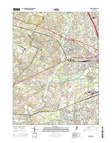 Raritan New Jersey Current topographic map, 1:24000 scale, 7.5 X 7.5 Minute, Year 2016