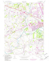 Raritan New Jersey Historical topographic map, 1:24000 scale, 7.5 X 7.5 Minute, Year 1955