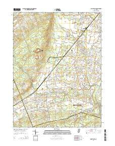 Rocky Hill New Jersey Historical topographic map, 1:24000 scale, 7.5 X 7.5 Minute, Year 2014