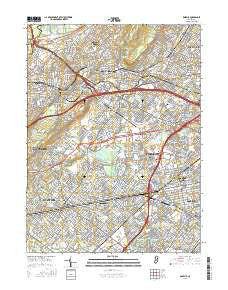 Roselle New Jersey Current topographic map, 1:24000 scale, 7.5 X 7.5 Minute, Year 2016