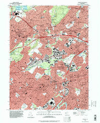 Roselle New Jersey Historical topographic map, 1:24000 scale, 7.5 X 7.5 Minute, Year 1995