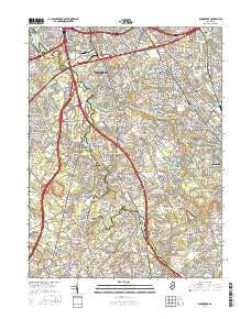 Runnemede New Jersey Current topographic map, 1:24000 scale, 7.5 X 7.5 Minute, Year 2016