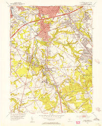 Runnemede New Jersey Historical topographic map, 1:24000 scale, 7.5 X 7.5 Minute, Year 1952