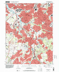 Runnemede New Jersey Historical topographic map, 1:24000 scale, 7.5 X 7.5 Minute, Year 1995