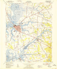 Salem New Jersey Historical topographic map, 1:24000 scale, 7.5 X 7.5 Minute, Year 1951
