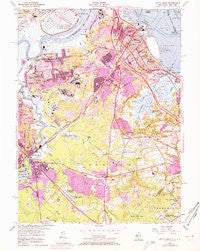 South Amboy New Jersey Historical topographic map, 1:24000 scale, 7.5 X 7.5 Minute, Year 1954