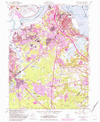 South Amboy New Jersey Historical topographic map, 1:24000 scale, 7.5 X 7.5 Minute, Year 1954