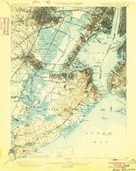 Staten Island New York Historical topographic map, 1:62500 scale, 15 X 15 Minute, Year 1900