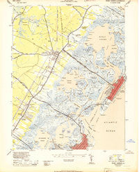 Stone Harbor New Jersey Historical topographic map, 1:24000 scale, 7.5 X 7.5 Minute, Year 1944