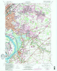 Trenton East New Jersey Historical topographic map, 1:24000 scale, 7.5 X 7.5 Minute, Year 1957