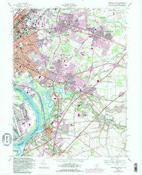 Trenton East New Jersey Historical topographic map, 1:24000 scale, 7.5 X 7.5 Minute, Year 1957