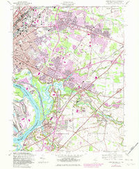 Trenton East New Jersey Historical topographic map, 1:24000 scale, 7.5 X 7.5 Minute, Year 1957