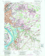 Trenton East New Jersey Historical topographic map, 1:24000 scale, 7.5 X 7.5 Minute, Year 1957