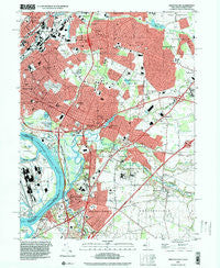 Trenton East New Jersey Historical topographic map, 1:24000 scale, 7.5 X 7.5 Minute, Year 1995