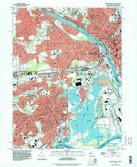 Trenton West New Jersey Historical topographic map, 1:24000 scale, 7.5 X 7.5 Minute, Year 1995