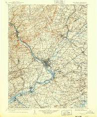 Trenton New Jersey Historical topographic map, 1:125000 scale, 30 X 30 Minute, Year 1907