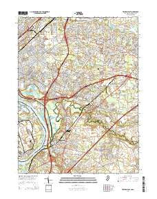 Trenton East New Jersey Historical topographic map, 1:24000 scale, 7.5 X 7.5 Minute, Year 2014
