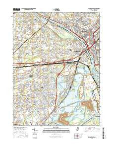 Trenton West New Jersey Current topographic map, 1:24000 scale, 7.5 X 7.5 Minute, Year 2016