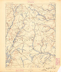 Tuckahoe New Jersey Historical topographic map, 1:62500 scale, 15 X 15 Minute, Year 1890