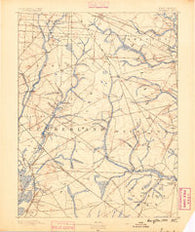 Tuckahoe New Jersey Historical topographic map, 1:62500 scale, 15 X 15 Minute, Year 1890
