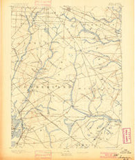 Tuckahoe New Jersey Historical topographic map, 1:62500 scale, 15 X 15 Minute, Year 1893