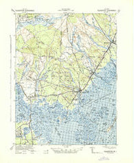 Tuckerton New Jersey Historical topographic map, 1:62500 scale, 15 X 15 Minute, Year 1942