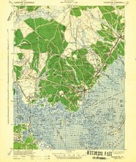 Tuckerton New Jersey Historical topographic map, 1:62500 scale, 15 X 15 Minute, Year 1942