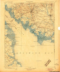 Vineland New Jersey Historical topographic map, 1:125000 scale, 30 X 30 Minute, Year 1899