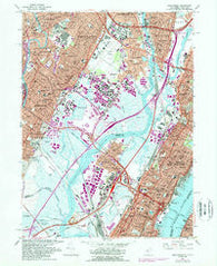 Weehawken New Jersey Historical topographic map, 1:24000 scale, 7.5 X 7.5 Minute, Year 1967