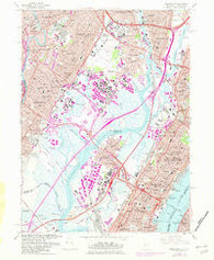 Weehawken New Jersey Historical topographic map, 1:24000 scale, 7.5 X 7.5 Minute, Year 1967