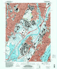 Weehawken New Jersey Historical topographic map, 1:24000 scale, 7.5 X 7.5 Minute, Year 1995