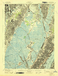Weehawken New Jersey Historical topographic map, 1:25000 scale, 7.5 X 7.5 Minute, Year 1943