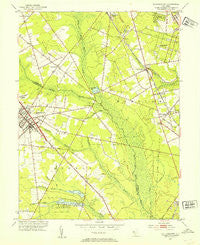 Williamstown New Jersey Historical topographic map, 1:24000 scale, 7.5 X 7.5 Minute, Year 1953