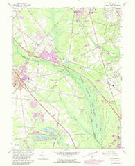 Williamstown New Jersey Historical topographic map, 1:24000 scale, 7.5 X 7.5 Minute, Year 1966