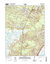 Woodbine New Jersey Current topographic map, 1:24000 scale, 7.5 X 7.5 Minute, Year 2016