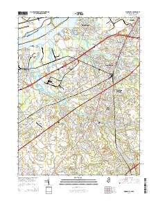 Woodbury New Jersey Historical topographic map, 1:24000 scale, 7.5 X 7.5 Minute, Year 2014