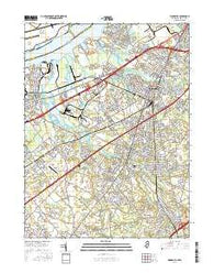 Woodbury New Jersey Current topographic map, 1:24000 scale, 7.5 X 7.5 Minute, Year 2016