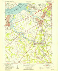 Woodbury New Jersey Historical topographic map, 1:24000 scale, 7.5 X 7.5 Minute, Year 1951