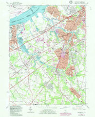 Woodbury New Jersey Historical topographic map, 1:24000 scale, 7.5 X 7.5 Minute, Year 1967