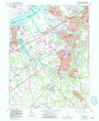 Woodbury New Jersey Historical topographic map, 1:24000 scale, 7.5 X 7.5 Minute, Year 1967