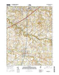 Woodstown New Jersey Current topographic map, 1:24000 scale, 7.5 X 7.5 Minute, Year 2016