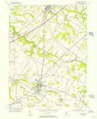 Woodstown New Jersey Historical topographic map, 1:24000 scale, 7.5 X 7.5 Minute, Year 1955