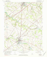 Woodstown New Jersey Historical topographic map, 1:24000 scale, 7.5 X 7.5 Minute, Year 1967